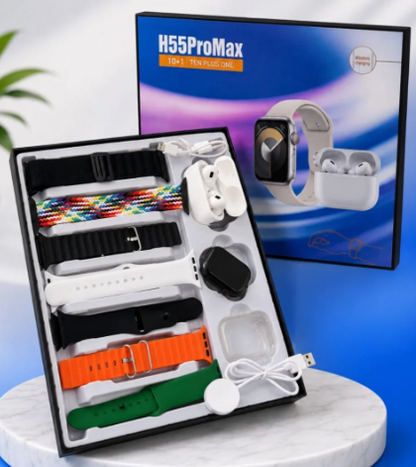 H55ProMax Smart Watch + Audífonos Inalámbricos