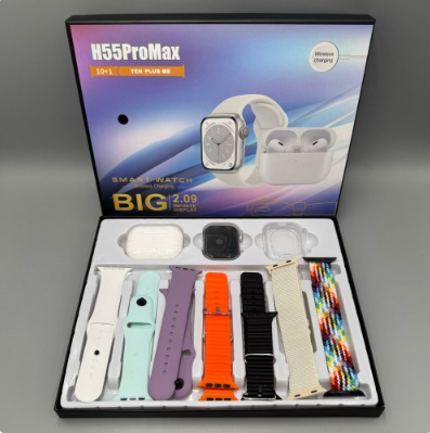 H55ProMax Smart Watch + Audífonos Inalámbricos
